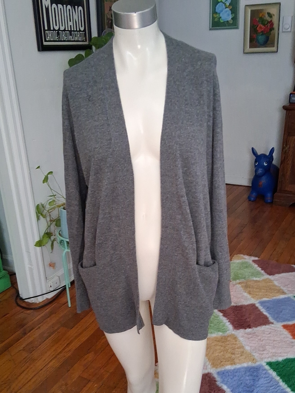 Croft & Barrow GrayOpen-Front Cardigan